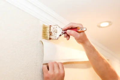 Pose de papier peint à Cocherel — revêtements muraux et toiles de verre